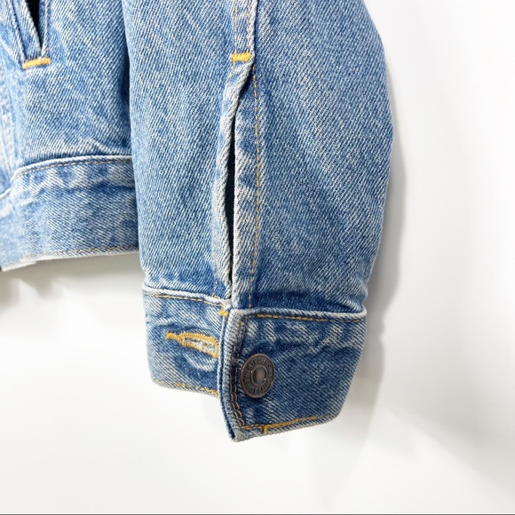 Levis Blue Denim Relaxed Trucker Jacket Mens Size M 7112 - Picture 5 of 11